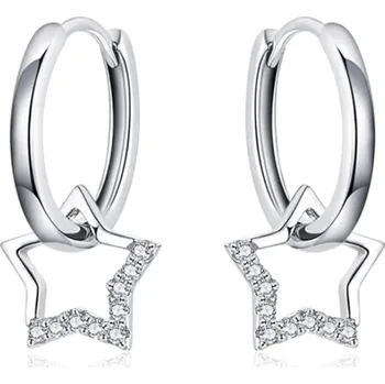 Náušnice For Silver Třpytivé náušnice s hvězdami - Stříbro 925