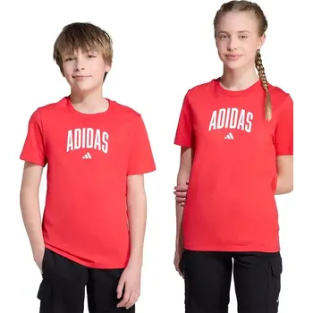 Chlapecké tričko Dětské bavlněné tričko adidas JV5194 červená 33X, vel. 128