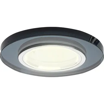 Bodové svítidlo Podhledové svítidlo Glass Round, 1x skleněné/černé kovové stínítko, b