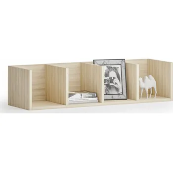 police Police na zeď PRIMO se 4 oddíly, 1000 x 310 x 250 mm, dub přírodní