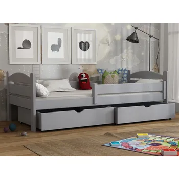 Dětská postel Dětská postel se zábranou Ela Barva dřeva: Šedá, 80x180