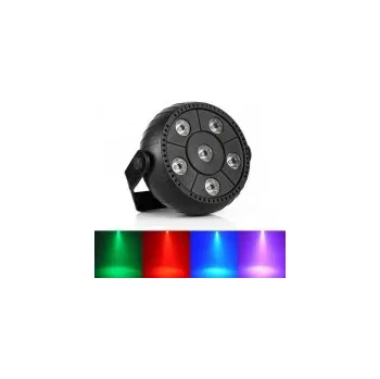 Mini LED PAR flat reflektor 6x 1,5 W 3-in-1 RGB, Auto,Sound