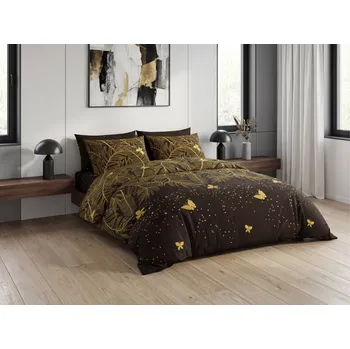 Povlečení Povlečení z mikrovlákna VISATA černé Rozměr povlečení: 2 ks 70 x 80 cm | 160 x 200 cm