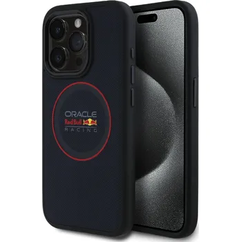 Pouzdro na mobilní telefon Red Bull PU Leather Red Ring MagSafe zadní kryt pro iPhone 15 Pro Max Navy