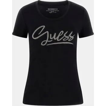 Dámské tričko Dámské Tričko s krátkým rukávem GUESS SS CN GUESS SCRIPT TEE W6RI24J1314-JBLK – Černá M