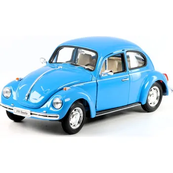 autíčko VOLKSWAGEN Kafer Beetle 1968 modrá 1:24 - Welly VW Kafer Beetle 1:24 - kovový model