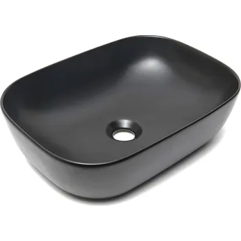 Umyvadlo Swiss aqua technologies Umyvadlo na desku SAT Infinitio 45,5x32,5 cm černá mat bez přepadu SATINF4532BKM