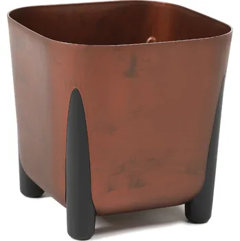 Květináč Lamela LAMELA, Květináč FRIDA 26 cm MĚĎ, hranatý