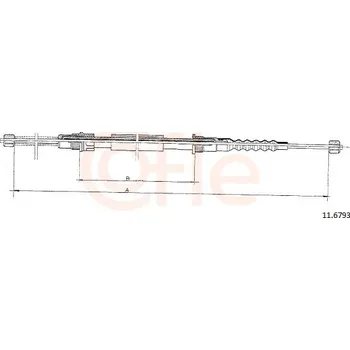 Lanko parkovací brzdy Tažné lanko, parkovací brzda COFLE 92.11.6793