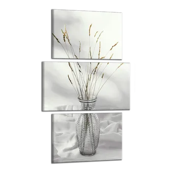 Obraz Obraz na plátně Klasy a skleněná váza , třídílný 4332CX
