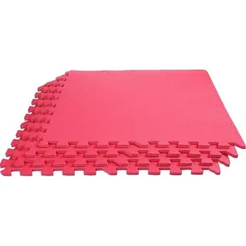 podložka na cvičení Colored Puzzle fitness podložka červená, Balení 4 ks