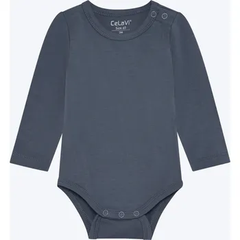 Dětské body s dlouhým rukávem z bambusu a bavlny CeLaVi - Turbulence Velikost: 50/56