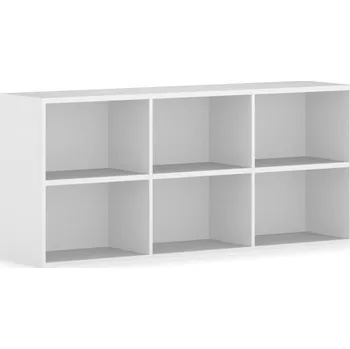 Knihovna Nástěnná knihovna INTEGRO, 835 x 1750 x 400 mm, 6 polic, bílá