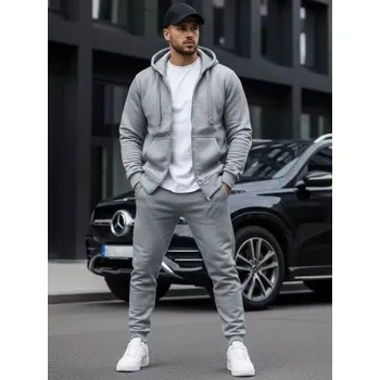 Pánské oblečení Pánská mikina DSTREET BX2412 SVĚTLE ŠEDÁ M