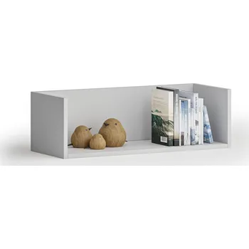 police Police na zeď PRIMO s bočnicemi, 800 x 310 x 250 mm, šedá