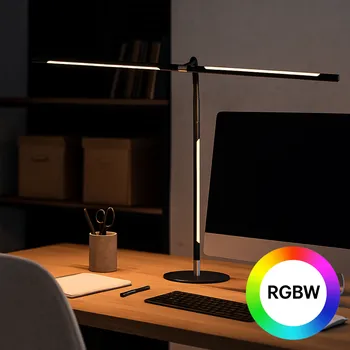 Stolní LED lampa NOX s RGBW efekty, základna, dálkový ovladač