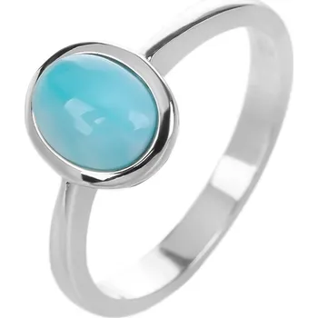 Prsten Bealio BEALIO Stříbrný prsten SOLITÉR larimar Velikost prstenu: 53 03-12536-4092