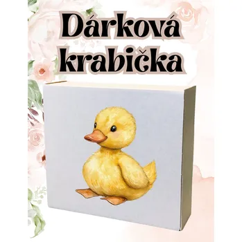 Krabička na výslužku krabička s potiskem Krabička, s potiskem, KAČENKA žlutá, 17,3x16x5,3 cm, 1 kus