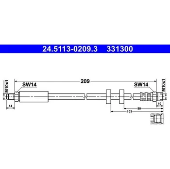Brzdová hadice Brzdová hadice ATE 24.5113-0209.3