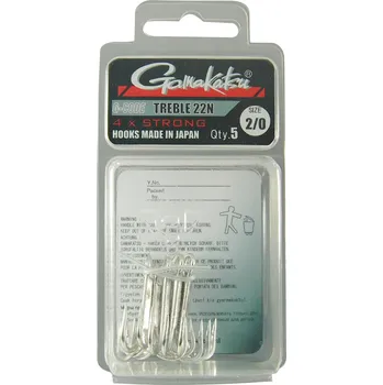 Rybářský háček Gamakatsu Trojháček Treble 22 Počet kusů: 5ks, Velikost háčku: #1/0