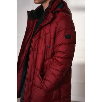 Pánský zimní kabát Pánská bunda Barva: Červená, Velikost: 54, Střih: REGULAR