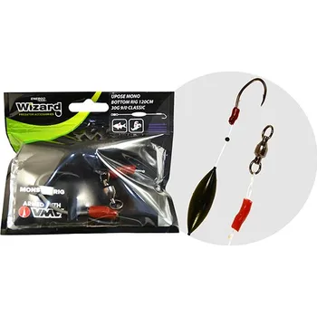 Rybářský háček Wizard Sumcový návazec Monster Upose Mono Bottom Rig 30g 9/0 Classic
