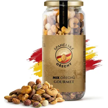 Gourmet mix slaných a karamelizovaných pražených ořechů, kuřice a rozinek, 370 g