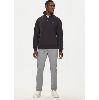 Pánská mikina Gant Mikina Reg Shield Half Zip Sweat 2008005 Černá Regular Fit 3XL