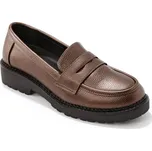 Metalické mokasíny bronzová 41