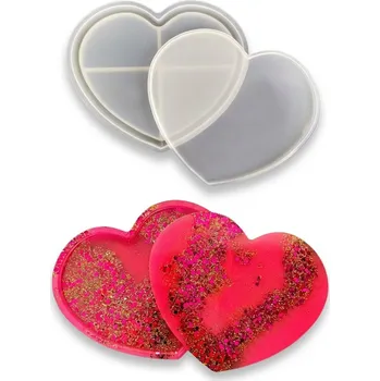 Silikonové formy – srdce (sada dvou podtácků)