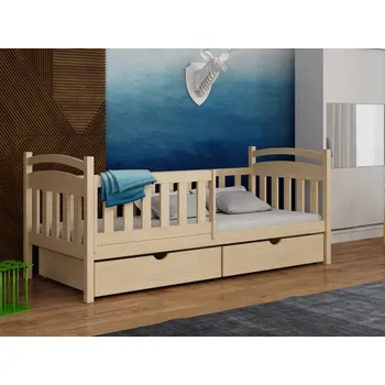 Dětská postel s úložným prostorem Kornel Barva dřeva: Borovice přírodní, 90x200 cm