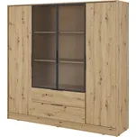 Šatní skříň Kelly 4D RM s policemi 206 cm dub artisan