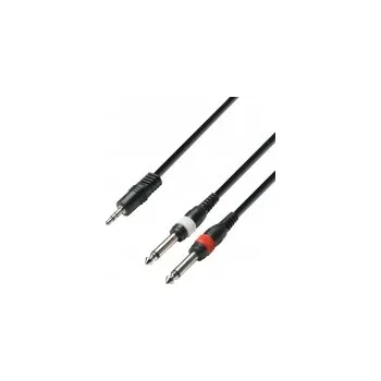 Audio kabel Kabel 1x 3,5 mm jack - 2x 6,3 mm jack, 2 m
