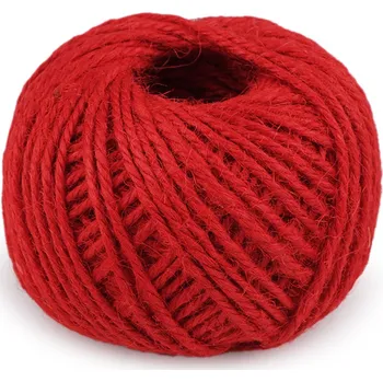 Stuha Jutový provázek Ø2 mm Varianta: 5 červená, Balení: 1 ks