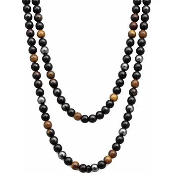 Náhrdelník Pánský minerální náhrdelník – Hematit, Onyx & Tygří oko