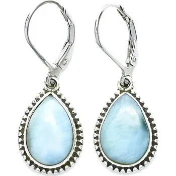 Náušnice Stříbrné náušnice s larimarem Attraction