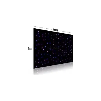 LED páska LED curtain závěs 6x 4 m, 288x RGB 3-in-1 LED, DMX