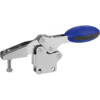 Nábytkové kování Rychloupínače horizontální se svislou patkou a nastavitelným přítlačným šroubem, nerezová ocel K0661.105003