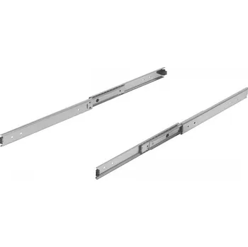 Nábytkové kování Teleskopické lišty, z nerezové oceli pro boční montáž, plný výsuv, nosnost do 80 kg K1715.0700