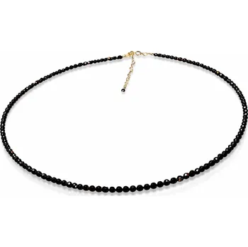 Náhrdelník Jemný náhrdelník z broušených sklíček Noir