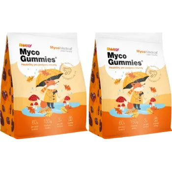 Zdraví 2x MycoMedica MycoGummies 120 ks (První gumídci s vitálními houbami)