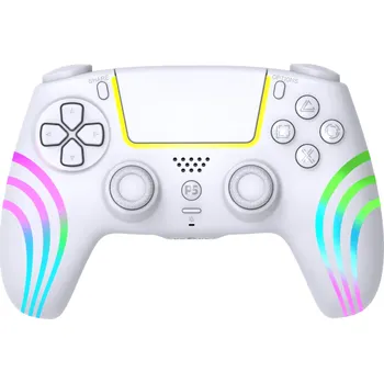 Gamepad Bezdrátový RGB ovladač pro PS5/PC bílý
