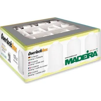 Galanterie Sada nití OVERLOCK BOX 3+1 – Madeira varianta Black & White
