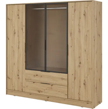 Šatní skříň Šatní skříň Kelly 4D RM s tyčí 206 cm dub artisan