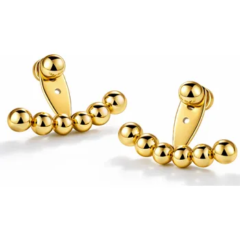 Náušnice Ocelové zlacené náušnice Orbit