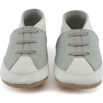 Capáčky LAIT ET MIEL Kožené capáčky šedé sneakersky 18-24 měsíců Šedá 23-24