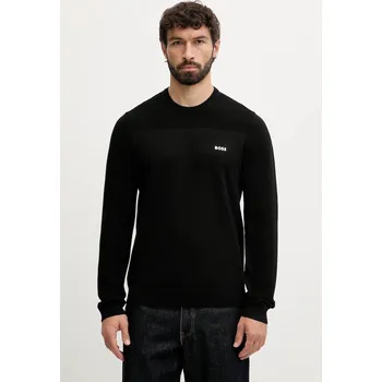 Pánský svetr Svetr s příměsí vlny BOSS Green KN_Momentum-X CN 50547507 černá 99X, vel. M