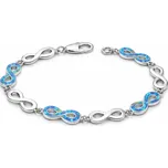 Stříbrný náramek s opálem Aeterna