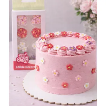 Jedlá dekorace na dort FunCakes cukrové květy Little Flowers | jedlá dekorace 32 ks