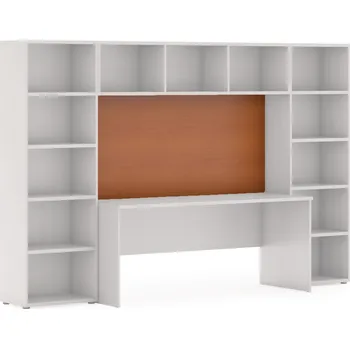 Knihovna Zadní stěna nad stůl INTEGRO, třešeň